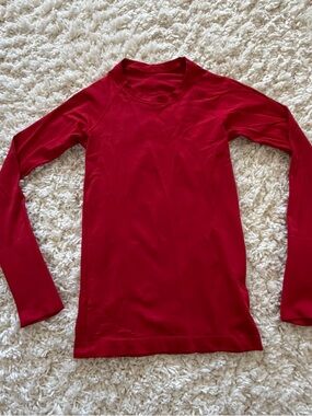 lululemon athletica Long Sleeve Crew Top - Red